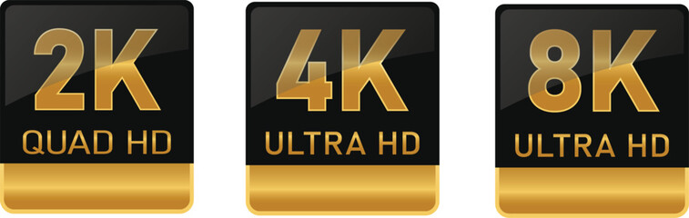 Resolution comparison of 2k 4k and 8k ultra hd video