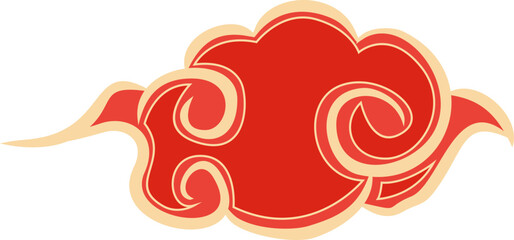 Chinese New Year Cloud Illustration