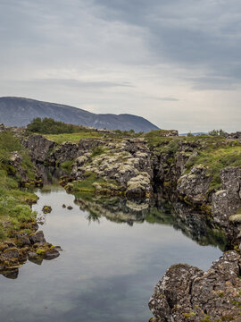 Flosagja canyon and river in Iceland