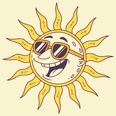 Happy Sun with Sunglasses 1