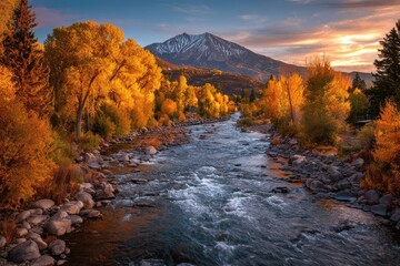 Carbondale, Colorado Autumn Sunset: White River National Forest near Mt. Sopris 2019