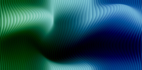 Abstract background with green and blue wavy lines, creating a modern and dynamic design style