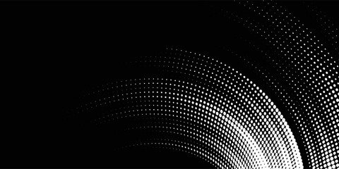 White halftone banner template design with abstract speed lines style. Halftone white color pattern with dots and grunge texture background. Pop art comic with sporty style with white and black dots.