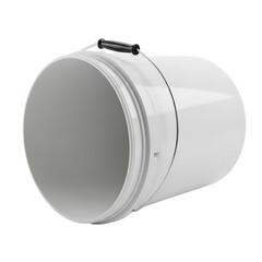 White Plastic Bucket with Metal Handle container storage