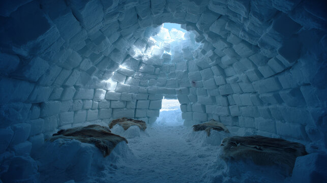 inside of an igloo