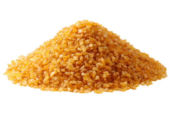 A pile of small golden yellow lentils or split peas against a dark background