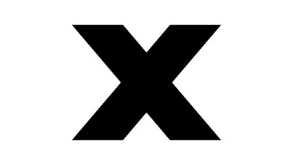 Bold Letter X Icon: Alphabet Character, Marker, Multiplication Sign, and Close Symbol