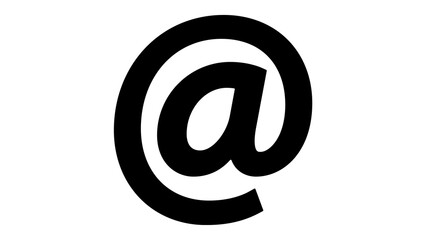 At Symbol Icon: Email Address Sign, Commercial At, and Social Media Mention Glyph