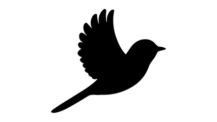 Flying Bird Silhouette Icon: Freedom, Nature, Spring, Peace, and Avian Symbol