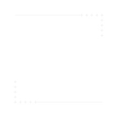 White thin line with stars square frame element..