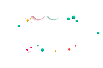 Abstract bubbly border with soft gradients and playful spots