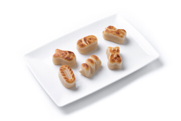 Traditional Spanish marzipan isolated on white background