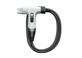 Modern power connector with coiled black cable