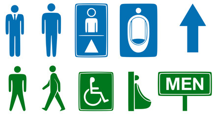 Various restroom and gender-related icons