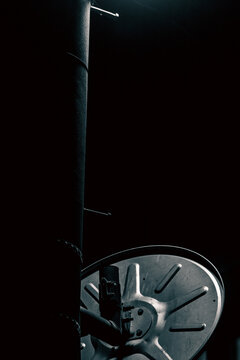 Street light and shadow at night in Osaka