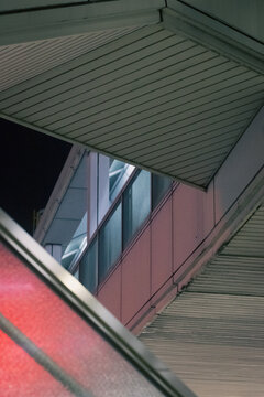 Street light and shadow at night in Osaka