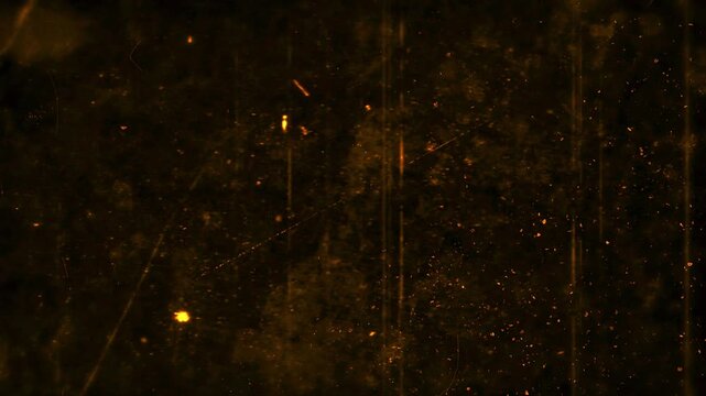 Film Burn Overlay with Vintage Dust and Warm Grunge Texture. High quality 4k footage