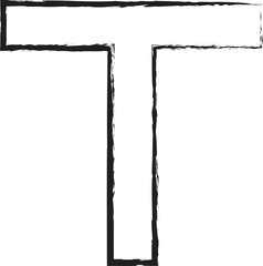 Geometric brush drawn shapes