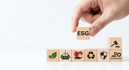 Confident Executive Advocating for Sustainable Corporate Growth in an Environmental Setting, Emphasizing ESG Principles Ideal for Corporate Websites and Presentations.