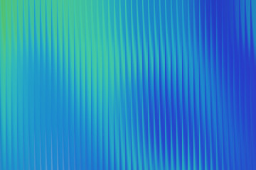 Illustration of abstract background with vertical ribbed texture in shades of blue and green