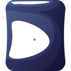 Dark Blue Candle With White Label On Transparent Background For Autumn Cozy Elements Design