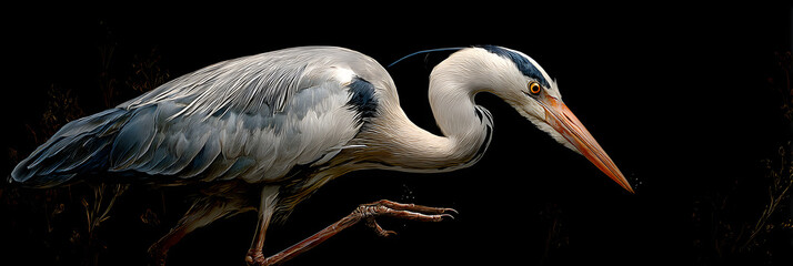 Majestic Herons GracefullyCatching Fish by the Waters Edge: A Mesmerizing Dispay of Nature's Predators i Action