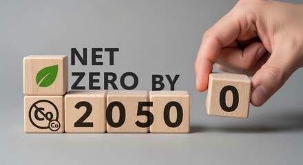 Determined Strides Towards a ZeroEmission Future A NetZero Climate Strategy Icon, Perfect for Corporate Websites and Presentations.