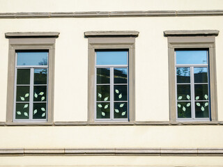 Old building along corso Sempione in Milan, Italy