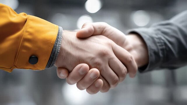 Hands Clasped in Agreement