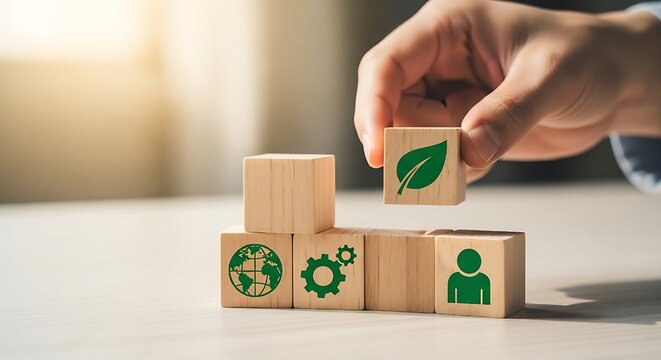 ​A visual metaphor for integrating ethical business practices and environmental goals into a strategy