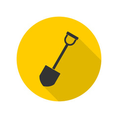 Shovel icon isolated on transparent background