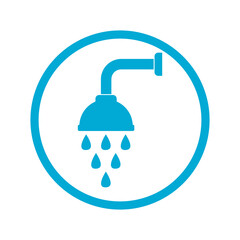 Classic shower head icon isolated on transparent background
