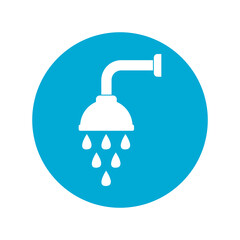 Classic shower head icon isolated on transparent background