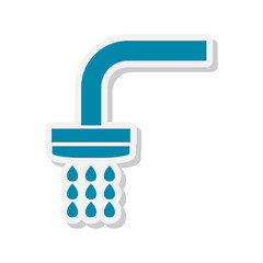 Classic shower head icon isolated on transparent background