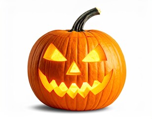 Illuminated Jack-o-Lantern - A Spooky Halloween Pumpkin Carving.