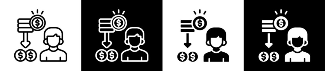 Overhead Icon Set In Black And White Filled Style Collection