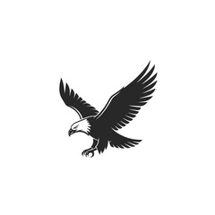 Obraz premium Powerful Eagle in Flight Vector Logo Design.