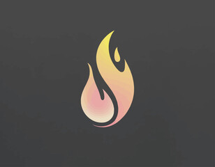 This image showcases a stylish flame icon with gradient colors, representing passion, energy, and creativity, perfect for branding or artistic projects focused on inspiration.