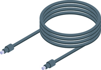 Rolled fiber optic cable ensuring high speed data transmission, ideal for networking and telecommunications