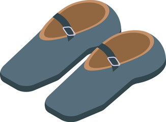 Traditional footwear featuring closed toe design and distinct wooden soles, ideal for various activities