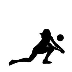 volleyball womax player silhouette