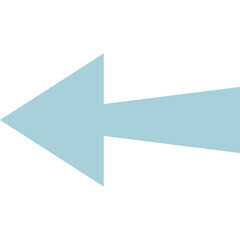 Pale Blue Arrow Pointing Left Against A White Background Simple Geometric Design Element For Directional Guidance Or Navigation