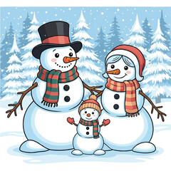 Snowman family 