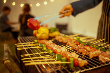 BBQ, Grilling, Outdoor Party, Skewers, Backyard Party