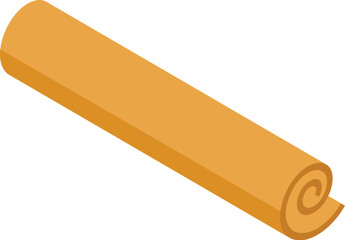 Rolled orange yoga mat promotes wellness and active living