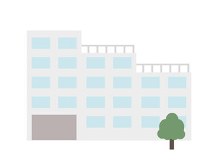 バルコニーのあるマンションのイラスト