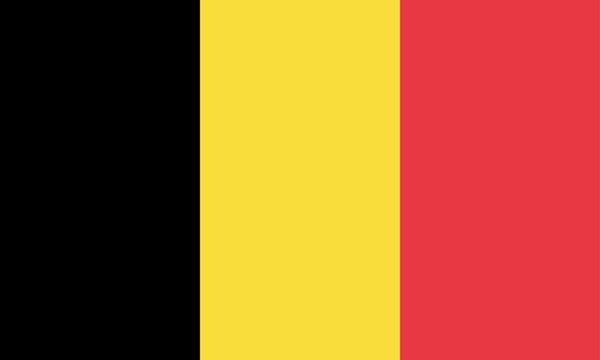 Belgium national flag in flat style. Vector flat illustration.