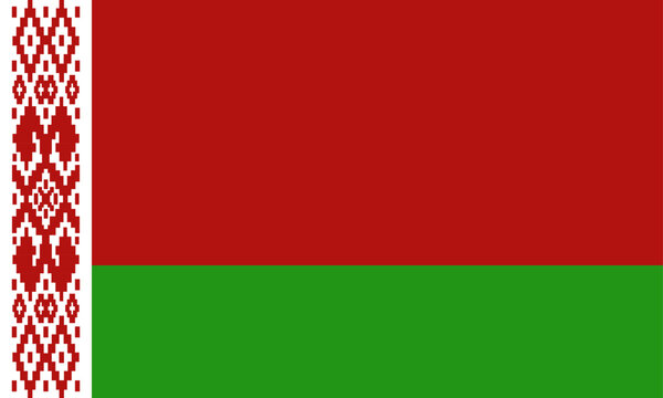 Belarus national flag in flat style. Vector flat illustration.