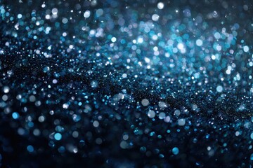 Soft abstract blend of light and dark shades in blue and black with vibrant sparkles, evoking an enchanting depth and a serene magical atmosphere for calming visuals