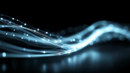 Optical Fiber Network Data Transmission Full of Technology - Powered by Adobe